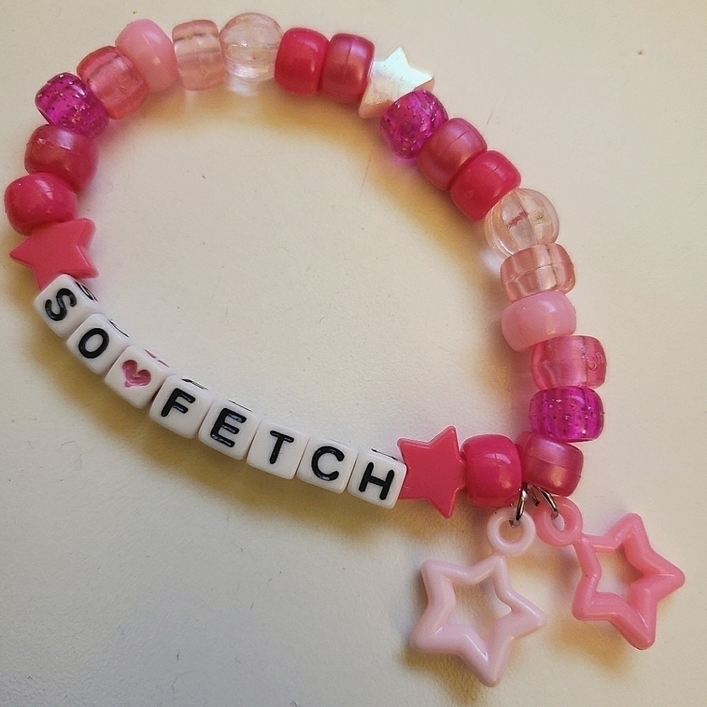 Beaded So Fetch Mean Girls Kandi Star Charm Bracelet
